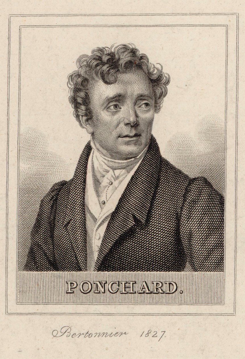 Portræt af operasangeren Louis Antoine Eléonore Ponchard 1787-1866, 1827. af Pierre François Bertonnier