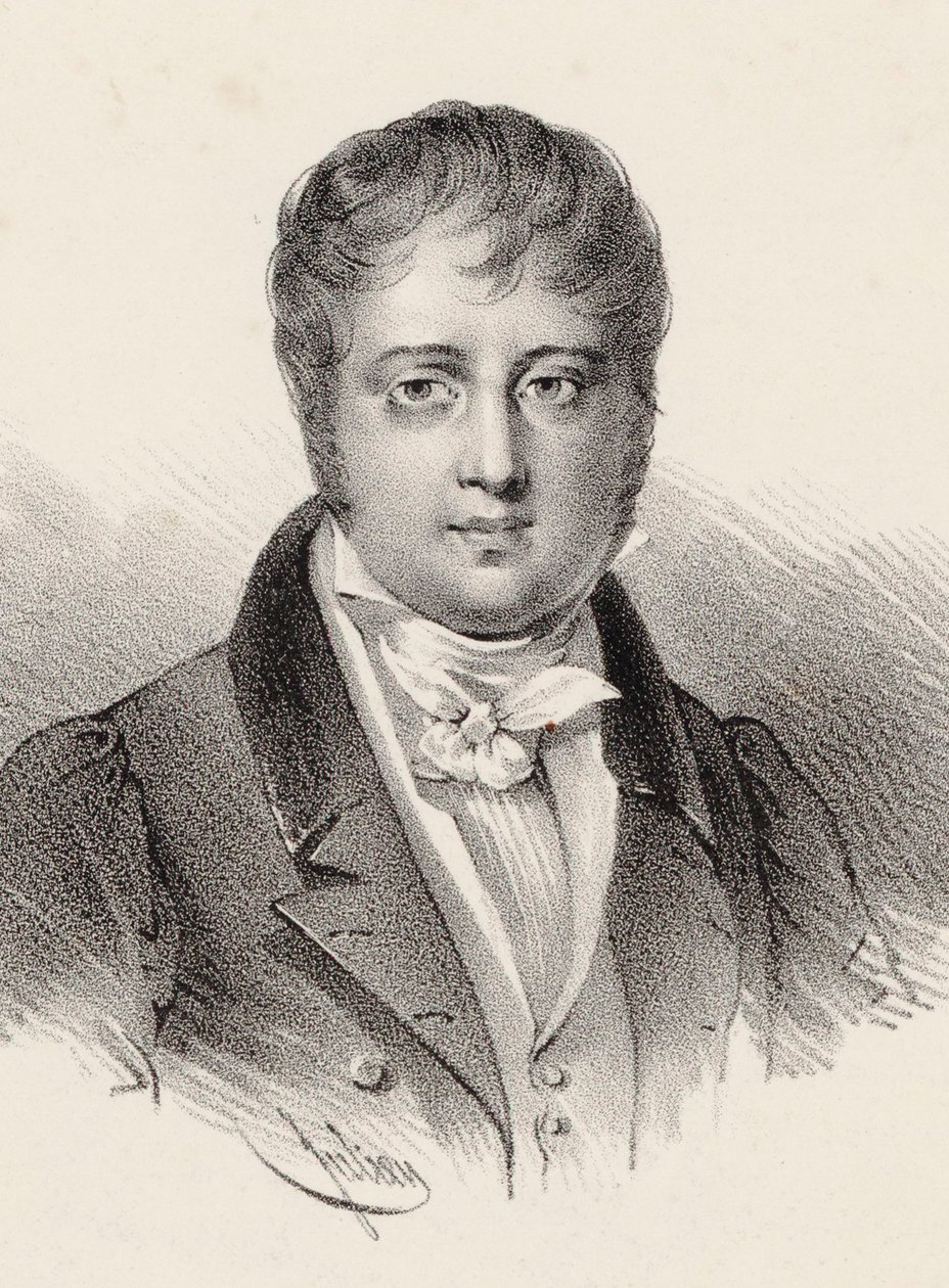 Portræt af komponisten Nicolò Isouard 1775-1818. af Pierre François Ducarme