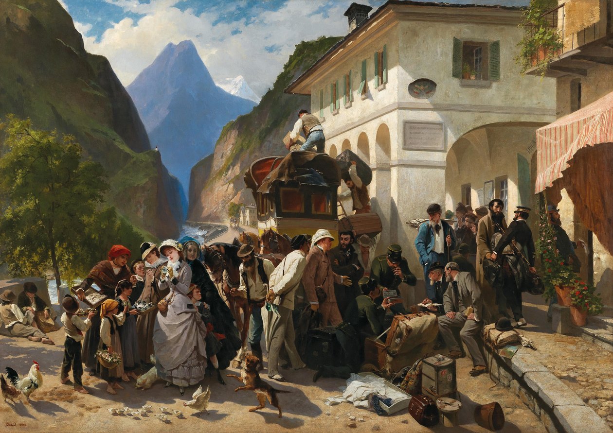 Told ved Simplon, 1880. af Pierre François Eugène Giraud