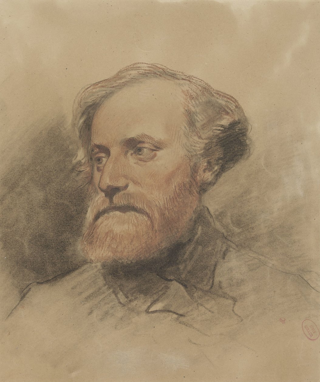 Portræt af maleren Alexandre Gabriel Decamps af Pierre François Eugène Giraud