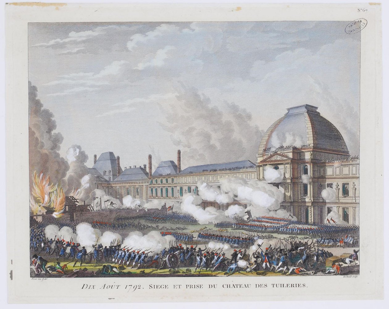 Stormen på Tuileriepaladset den 10. august 1792, ca. 1800 af Pierre Gabriel Berthault