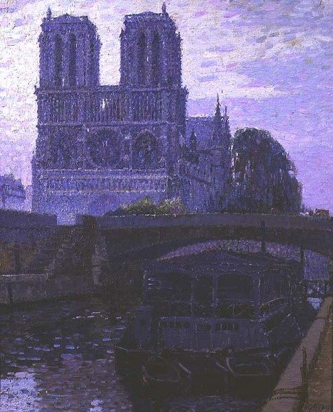 Notre Dame, Paris (olie på lærred) af Pierre Gaston Rigaud