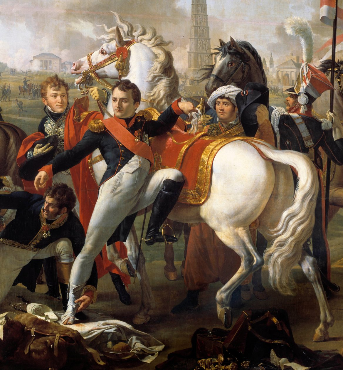 Napoleon I, sår foran Regensburg, behandles af kirurg Yvan, 23. april af Pierre Gautherot