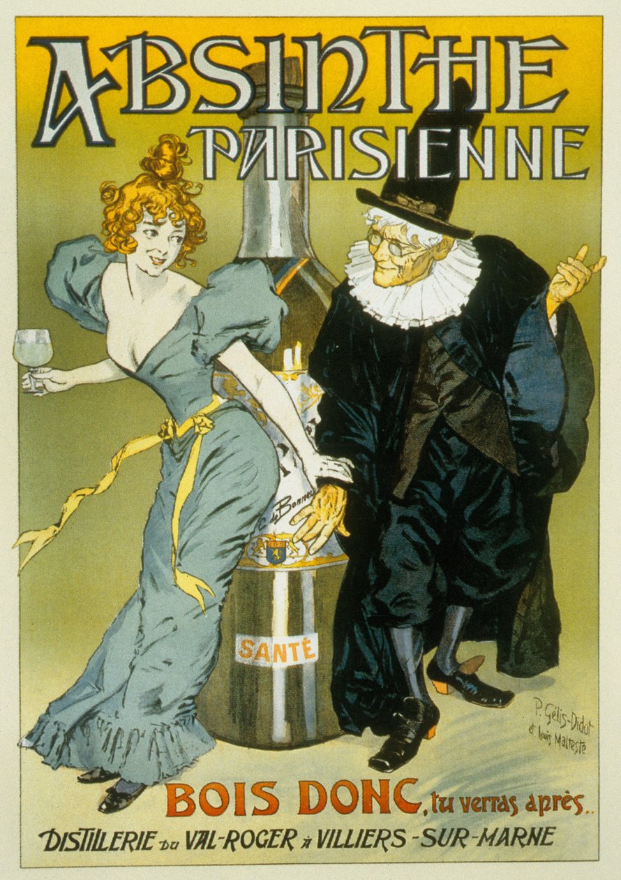 Fransk reklame af Pierre Henri Gelis-Didot og Louis Malteste for "Absinthe parisienne" ca. 1900 (plakat) af Pierre Gelis Didot