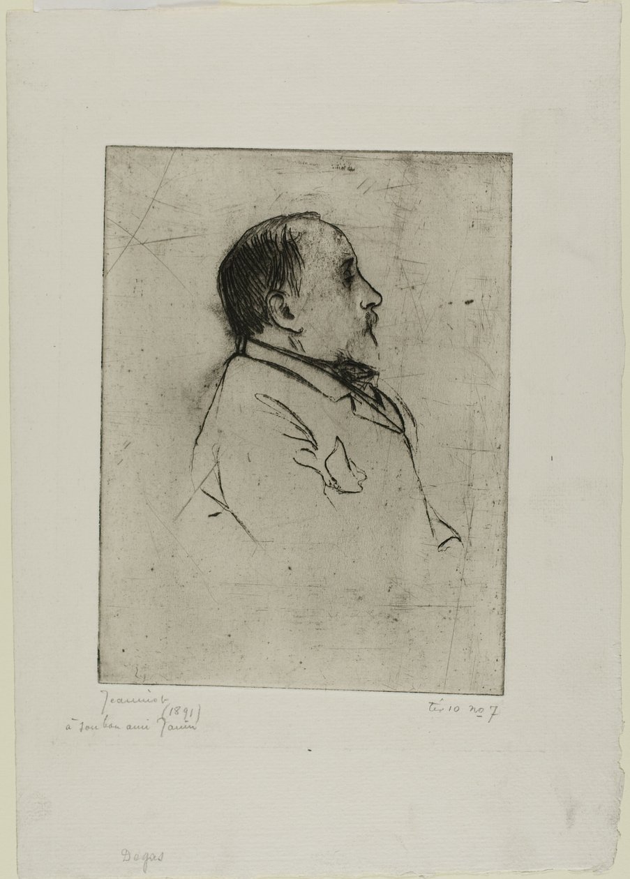 Portræt af Degas af Pierre Georges Jeanniot