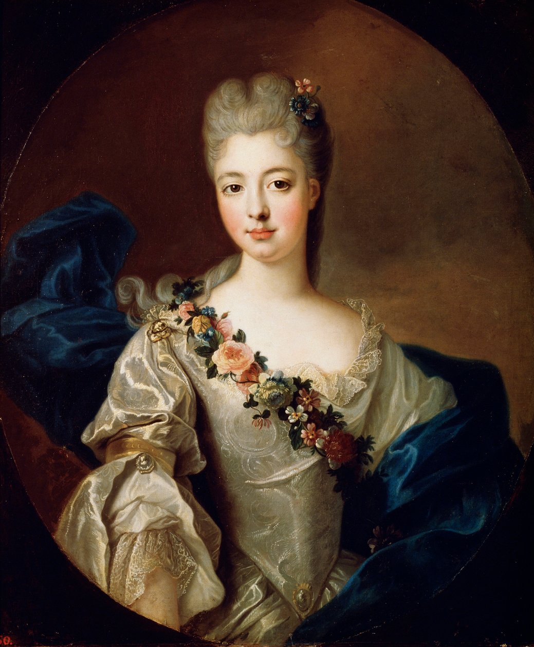Portræt af Charlotte Aglaé af Orléans, Mademoiselle de Valois, 1720