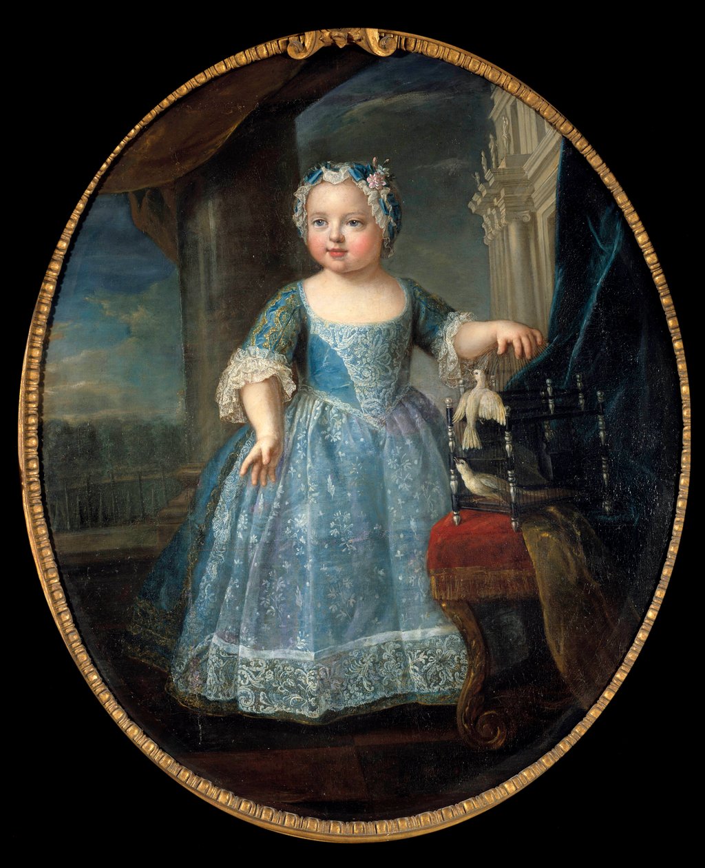 Portræt af Louise Marie af Frankrig (1728-1733) dit Madame, tredje datter af Louis XV Maleri af Pierre Gobert (1662-1744) 1700-tallets søn. 1,08 x 0,88 m. af Pierre Gobert