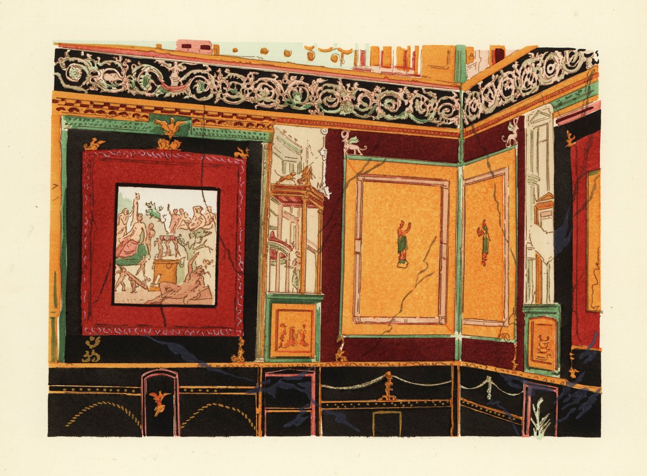 Exedra i atriet i Siricus-huset, Pompeji af Pierre Gusman