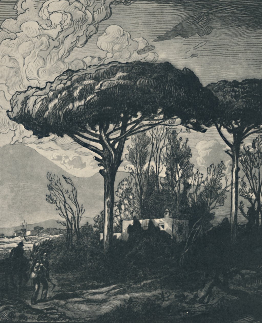 Vesuv fra Pompeji, 1919 af Pierre Gusman