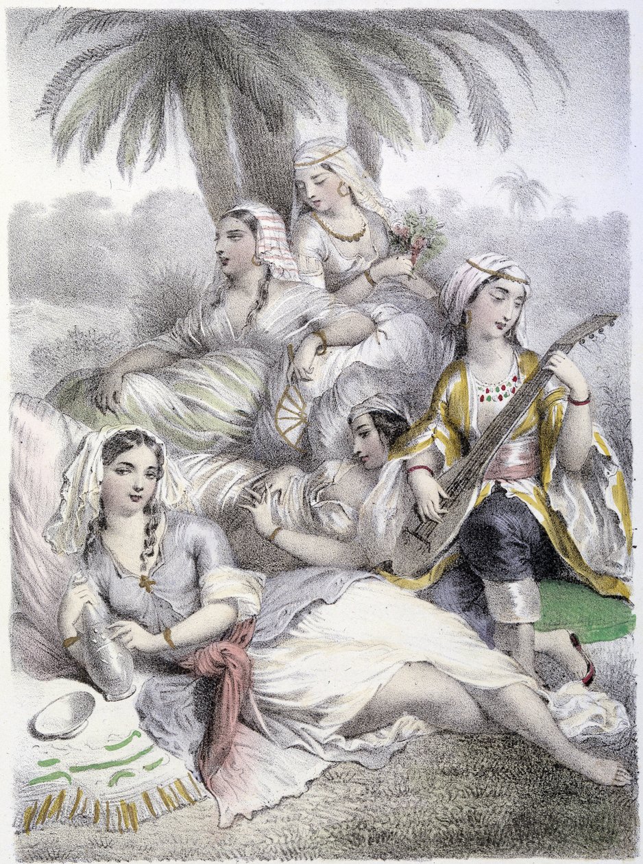 Les Houris - i "The Mythological Women"", tegninger af G. Staal, af Mery and the Cte ​​​​Foelix, Ed. G. de Gouet af Pierre Gustave Eugene Staal