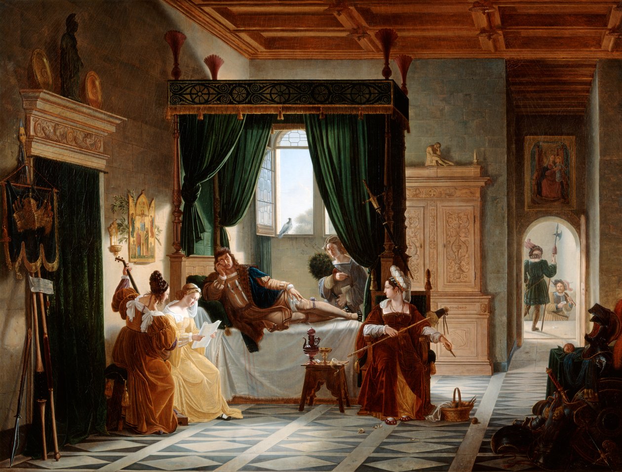 The Convalescence of Bayard, c1796-1842 af Pierre Henri Revoil