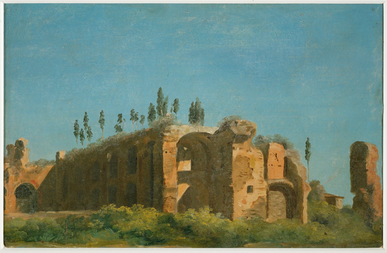 Ved Villa Farnese: ruinerne ... af Pierre Henri de Valenciennes