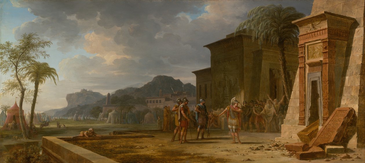Alexander ved Kyros den Stores grav, 1796. af Pierre Henri de Valenciennes