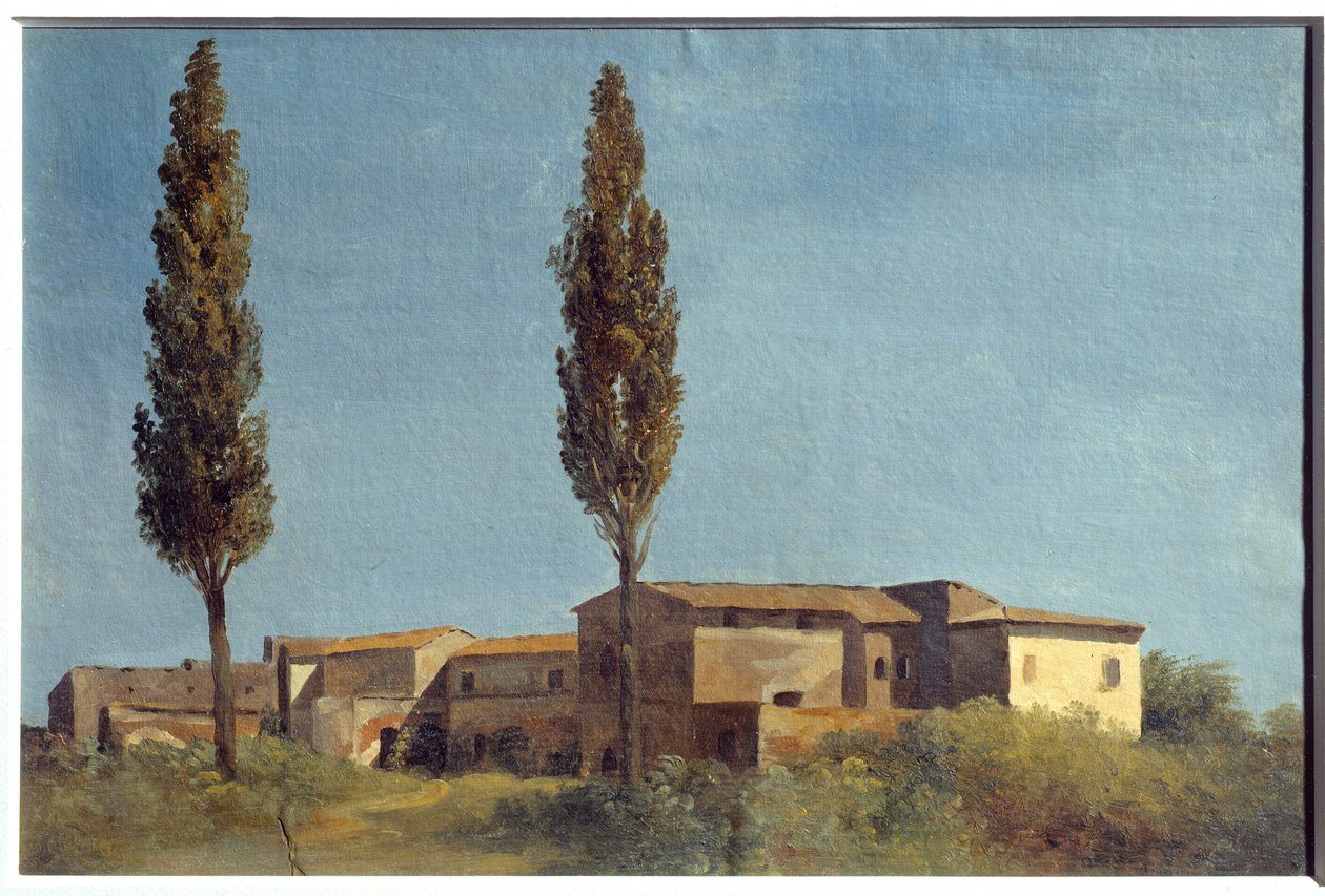 På Villa Farnese, de to popler. Maleri af Pierre Henri De Valenciennes (1750-1819) af Pierre Henri de Valenciennes