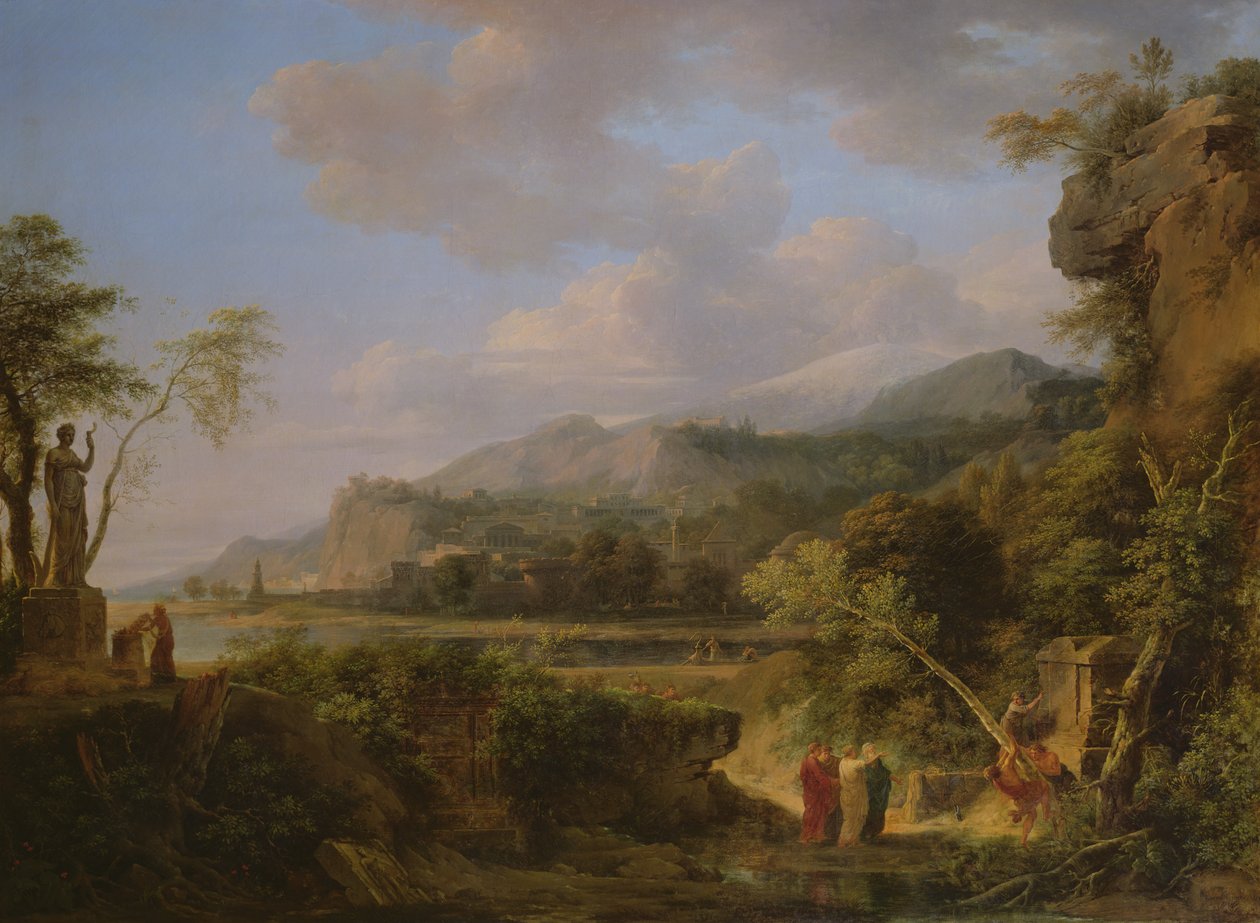 Cicero opdager Archimedes grav, 1787 af Pierre Henri de Valenciennes