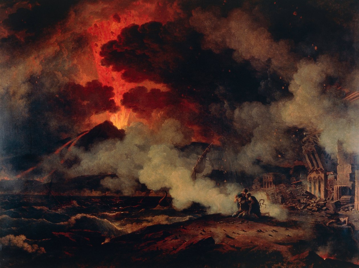 Vesuvs udbrud (olie på lærred) af Pierre Henri de Valenciennes
