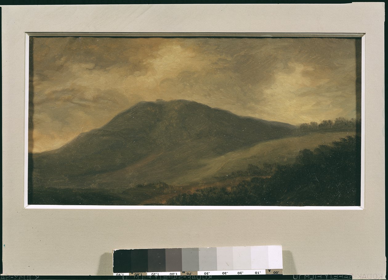 Monte Cavo, nær Nemi (olie på kort) af Pierre Henri de Valenciennes