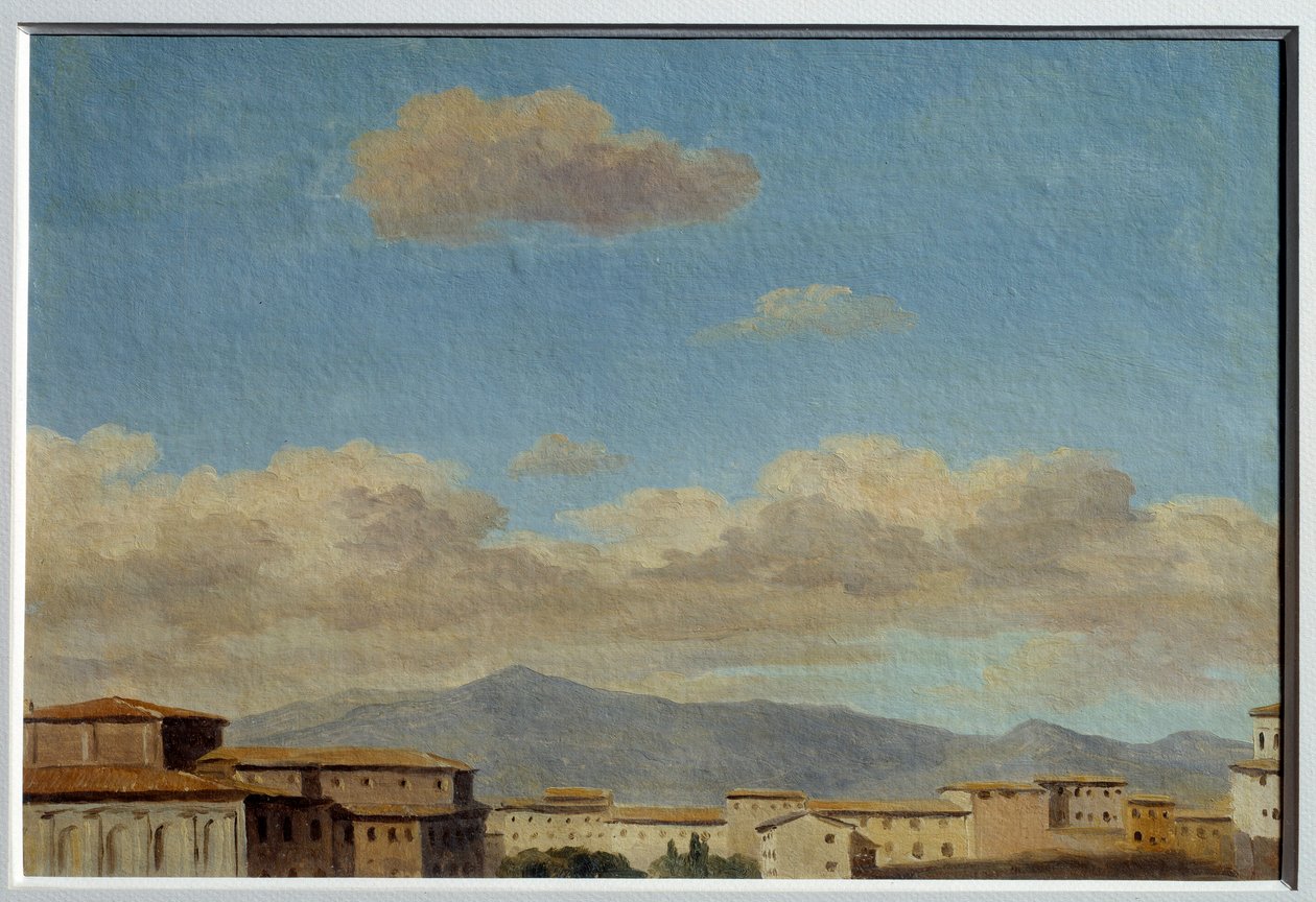 Himmelstudie på Quirinal (Rom). Maleri af Pierre Henri De Valenciennes (1750-1819) af Pierre Henri de Valenciennes
