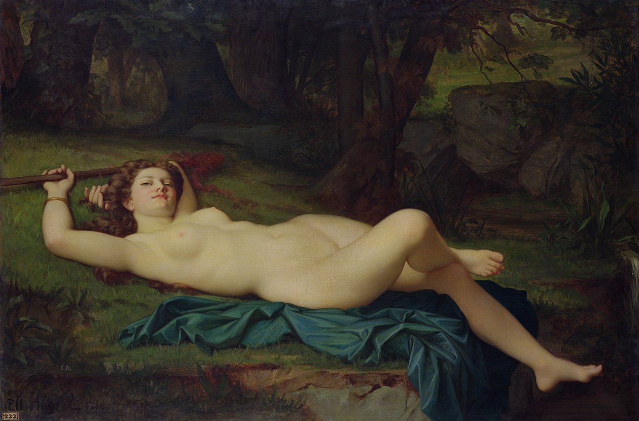 Bacchante, 1864 af Pierre Honore Hugrel