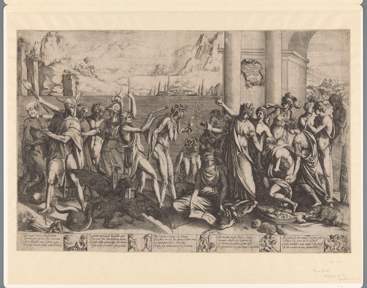 Allegori af skulptur af Pierre II Biard