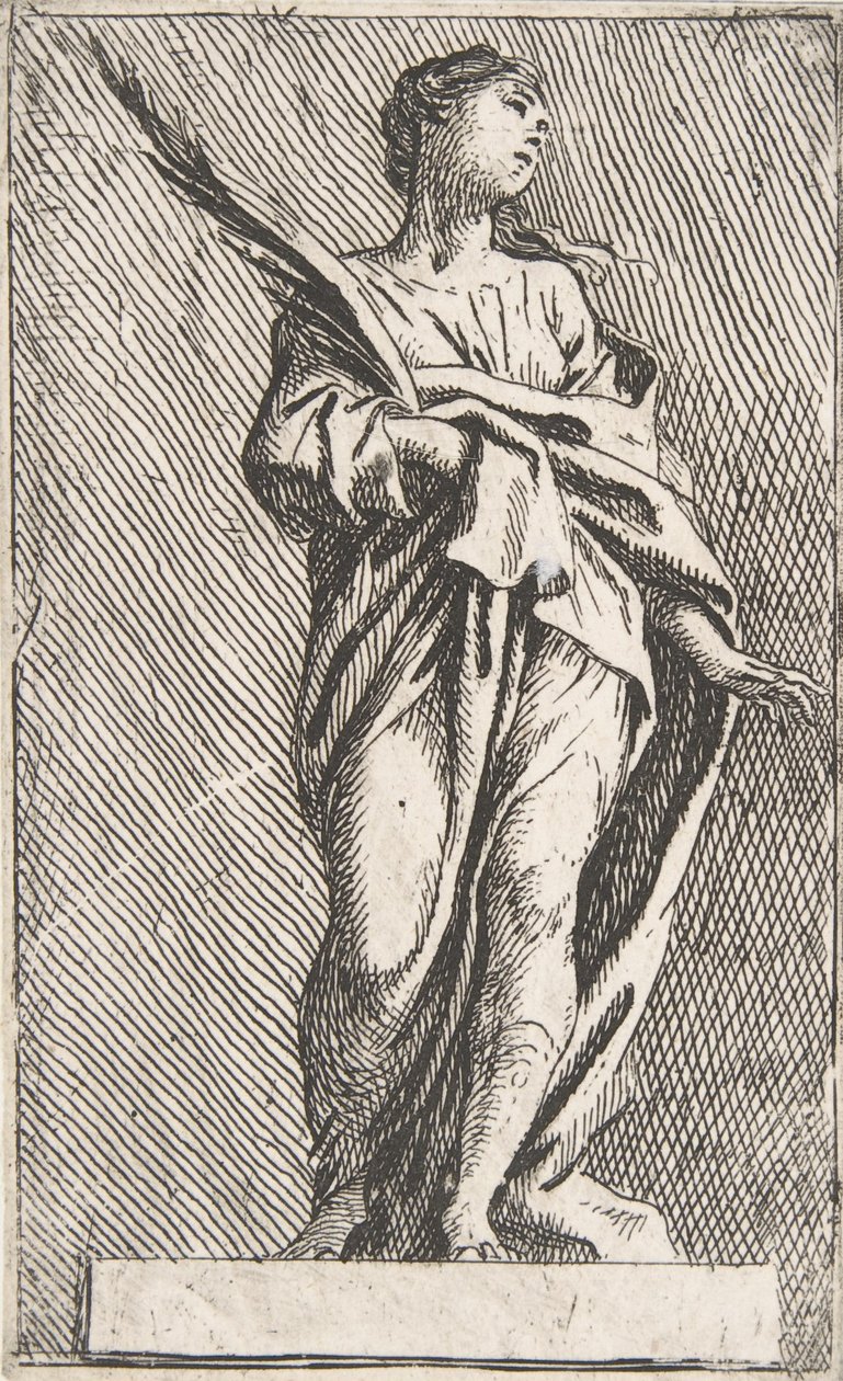 Stående kvindefigur, ca. 1739-40., ca. 1739-40. af Pierre Ignace Parrocel