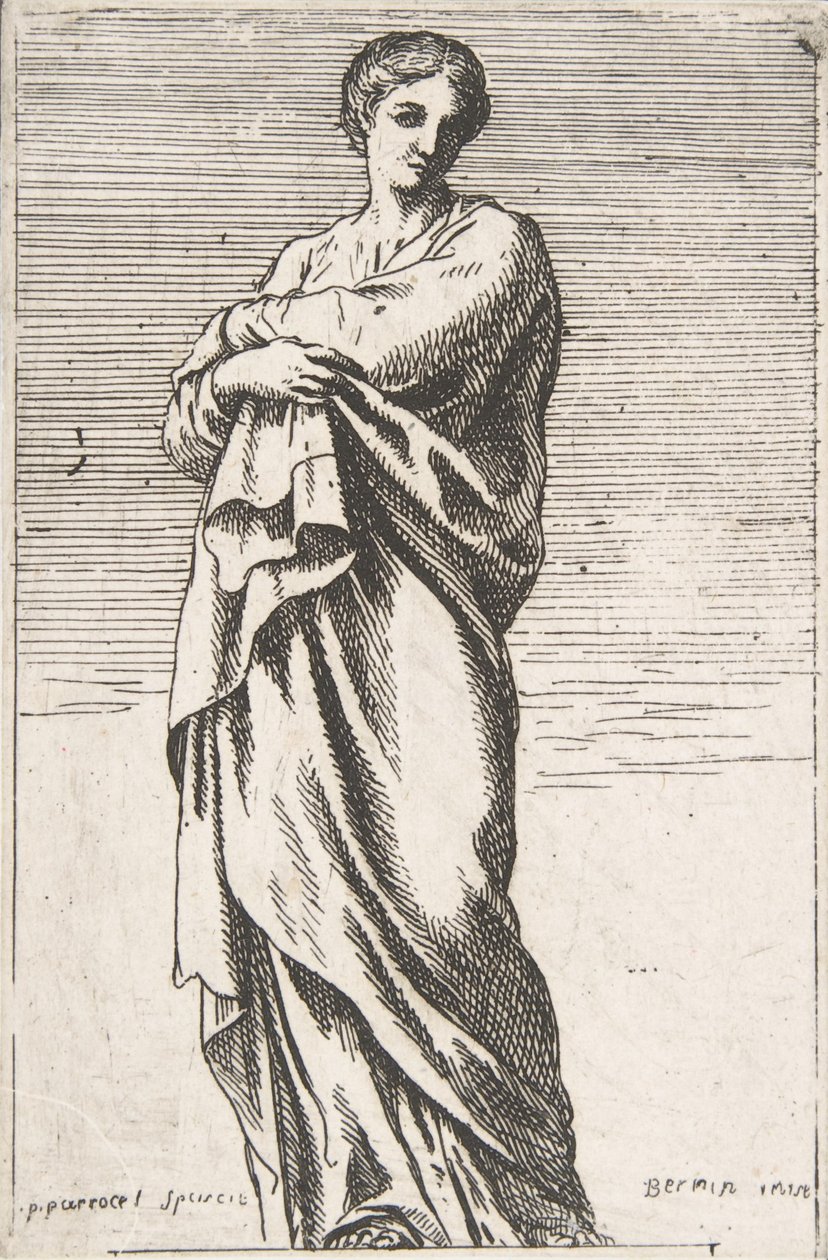 Stående kvindefigur, ca. 1739-40., ca. 1739-40. af Pierre Ignace Parrocel