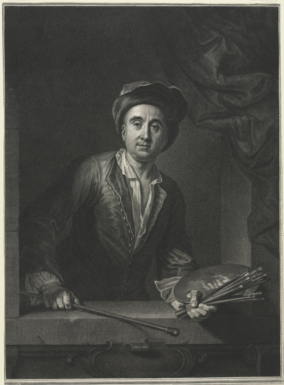 François de Troy, efter et selvportræt. af Pierre Imbert Drevet