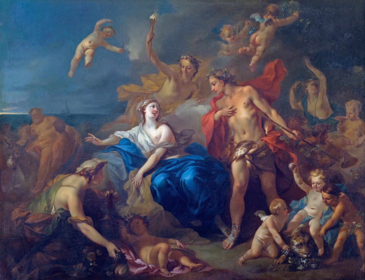 Ægteskabet mellem Bacchus og Ariadne af Pierre Jacques Cazes