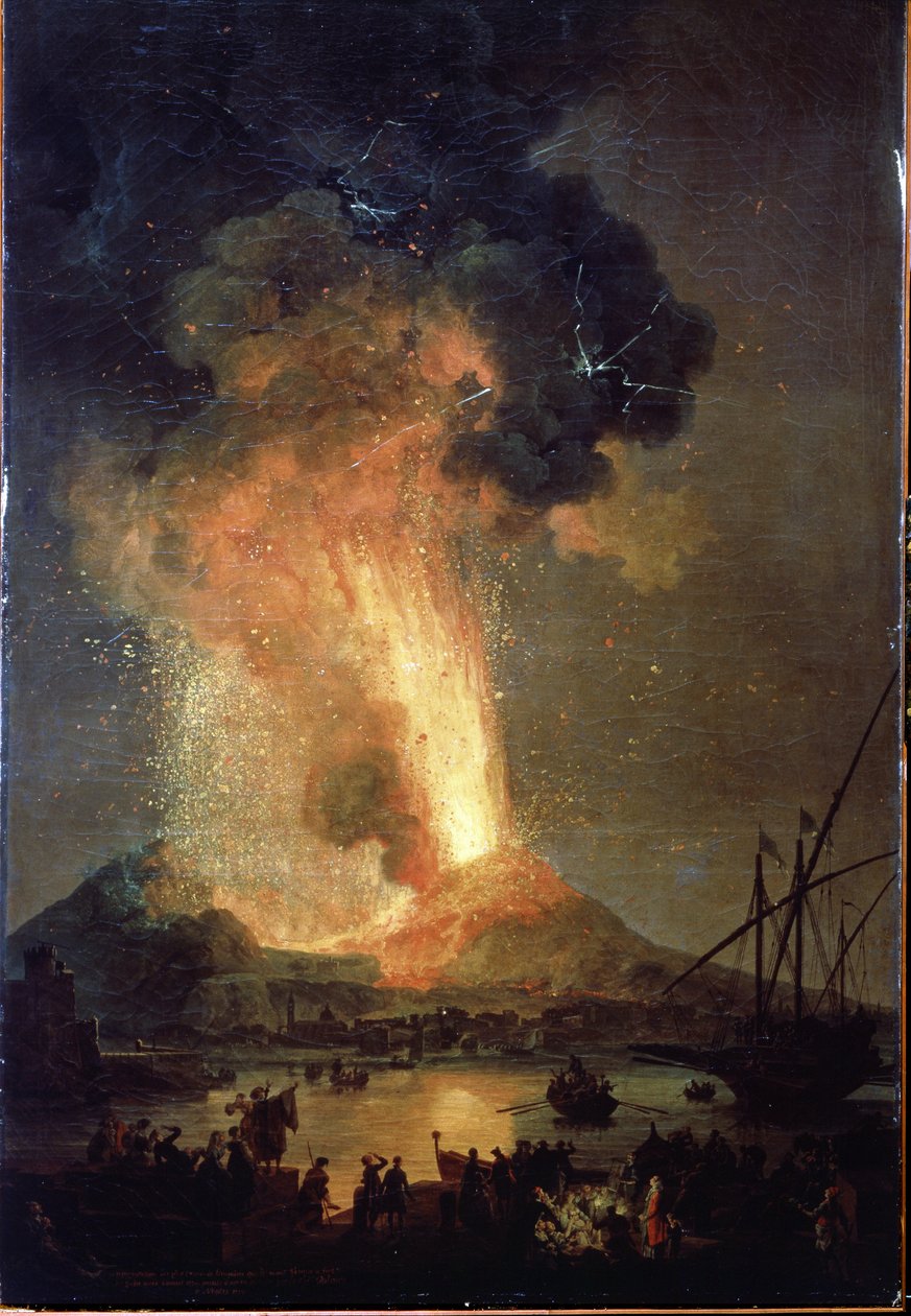 Vesuvs udbrud. Maleri af Pierre-Jacques (Pierre Jacques) Volaire (Volaire-ridderen) (1729-1802) Olie på lærred, 242 x 163 cm af Pierre Jacques Volaire