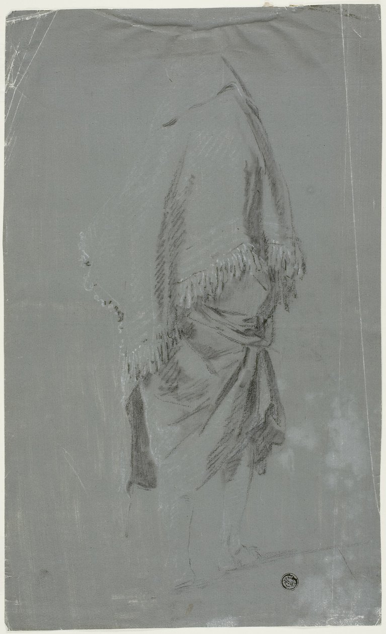 Sjalet kvinde set bagfra af Pierre Jacques Volaire
