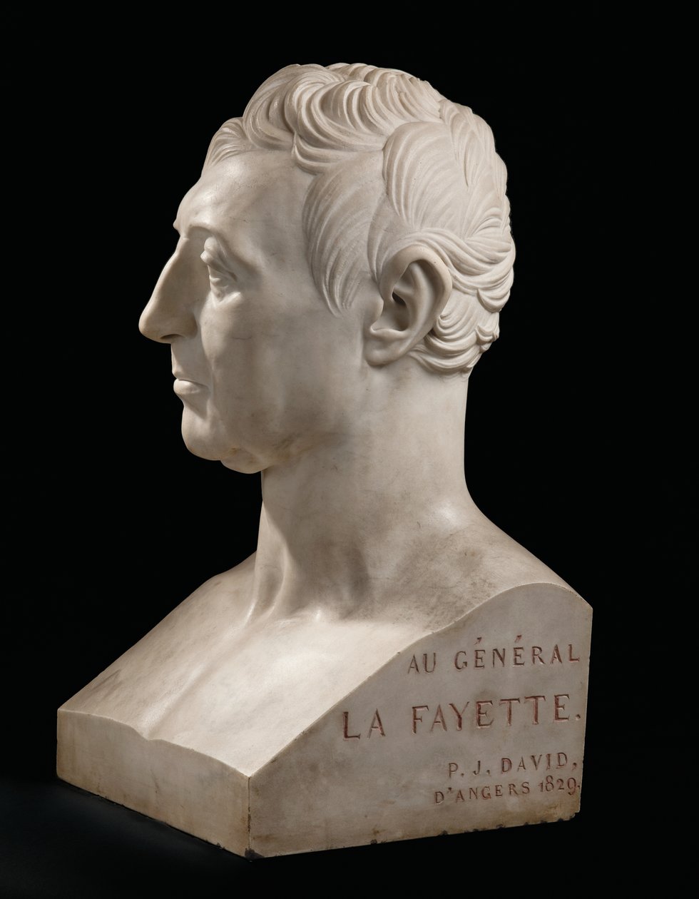 Buste af Marie-Joseph-Gilbert du Motier, Marquis de La Fayette af Pierre Jean David dAngers