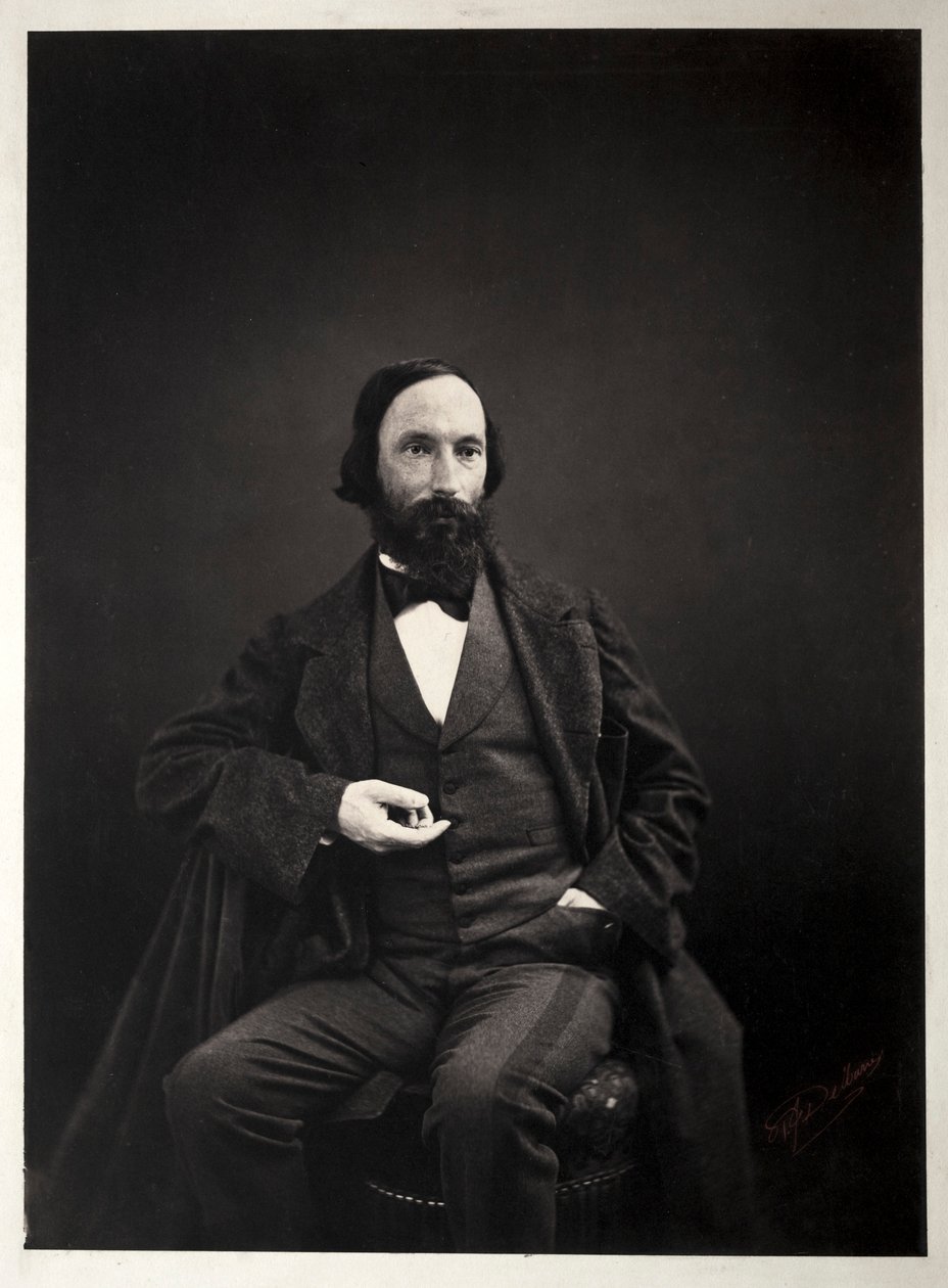 Auguste Vacquerie, ca. 1860. af Pierre Jean Delbarre