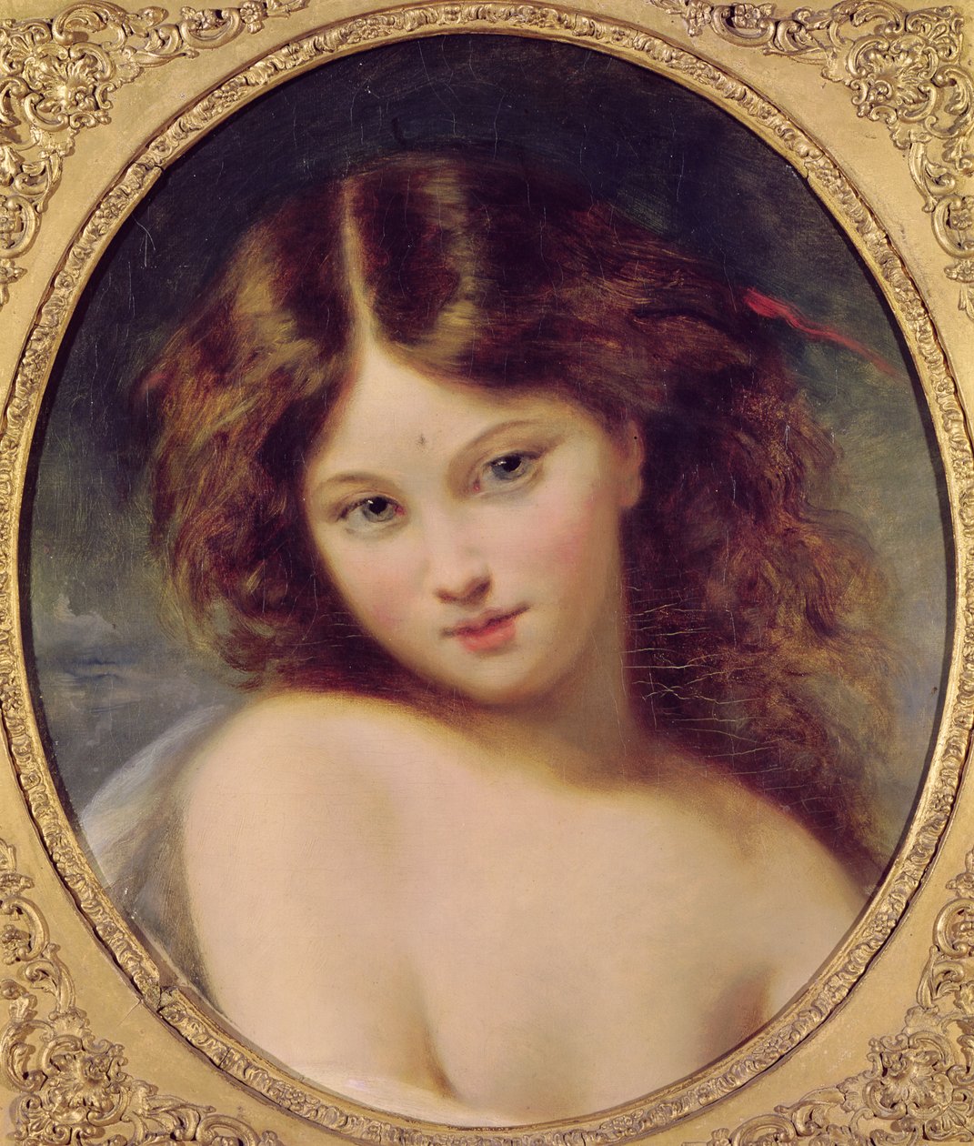 Hoved af en ung pige af Pierre Joseph Dedreux Dorcy