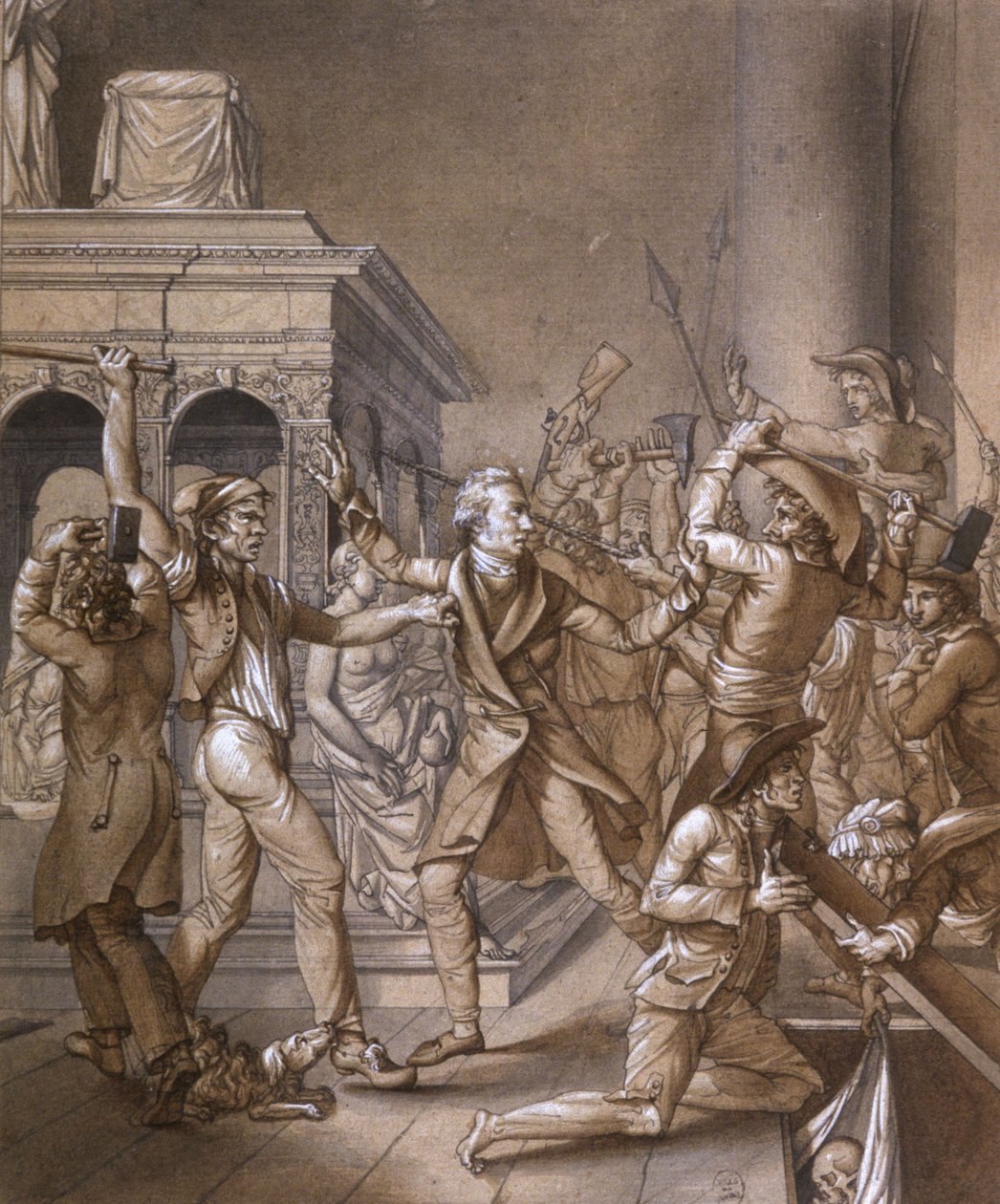 Alexandre Lenoir var modstander af de revolutionære, da de vil ødelægge den franske kong Ludvig XII