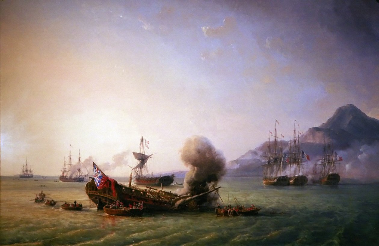 Fransk: Combat du Grand Port, 23. august 1810 af Pierre Julien Gilbert
