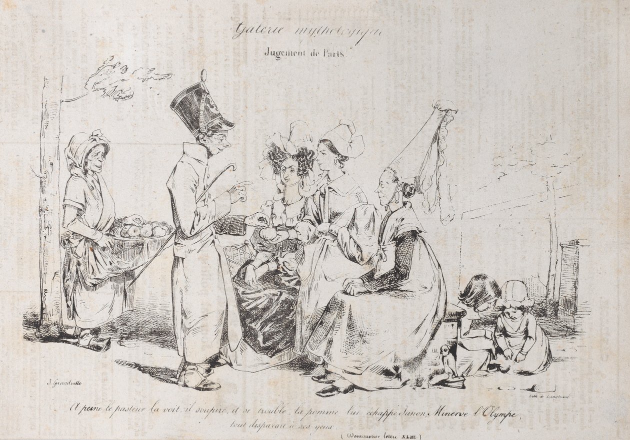 Mythological Gallery: Judgment of Paris, ca. 1829-31. af Pierre Langlumé