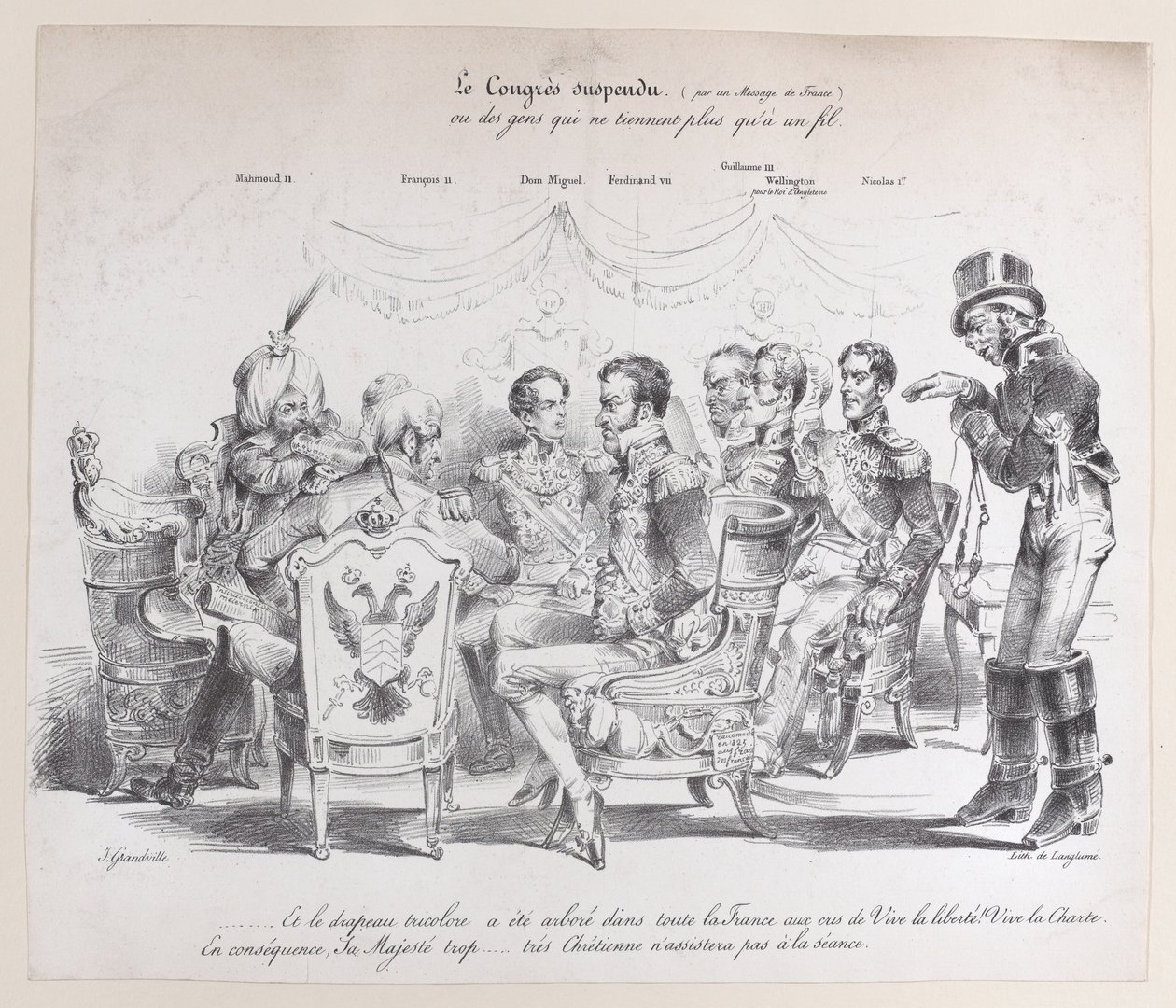 Den suspenderede kongres, ca. 1829. af Pierre Langlumé