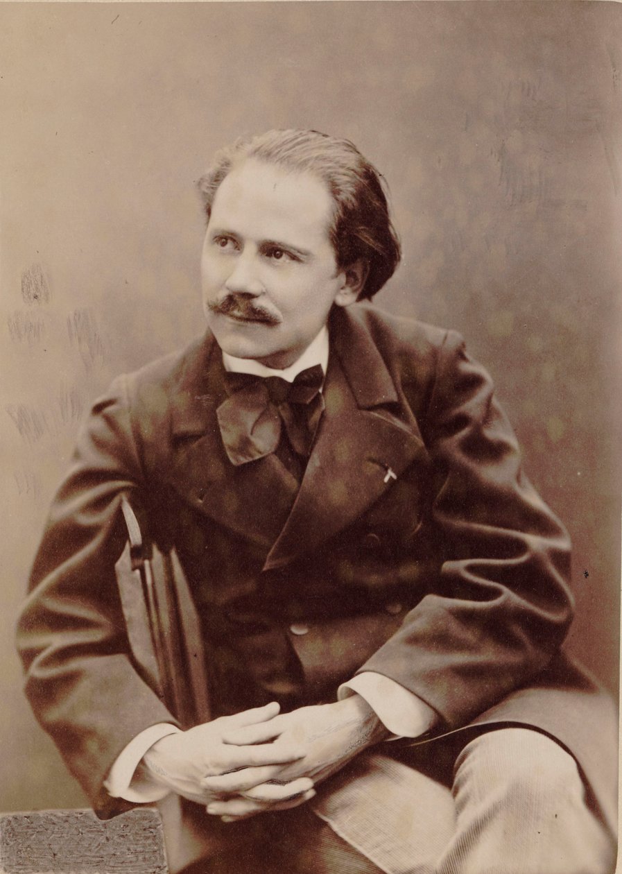 Portræt af komponisten Jules Massenet 1842-1912, 1880. af Pierre Lanith Petit