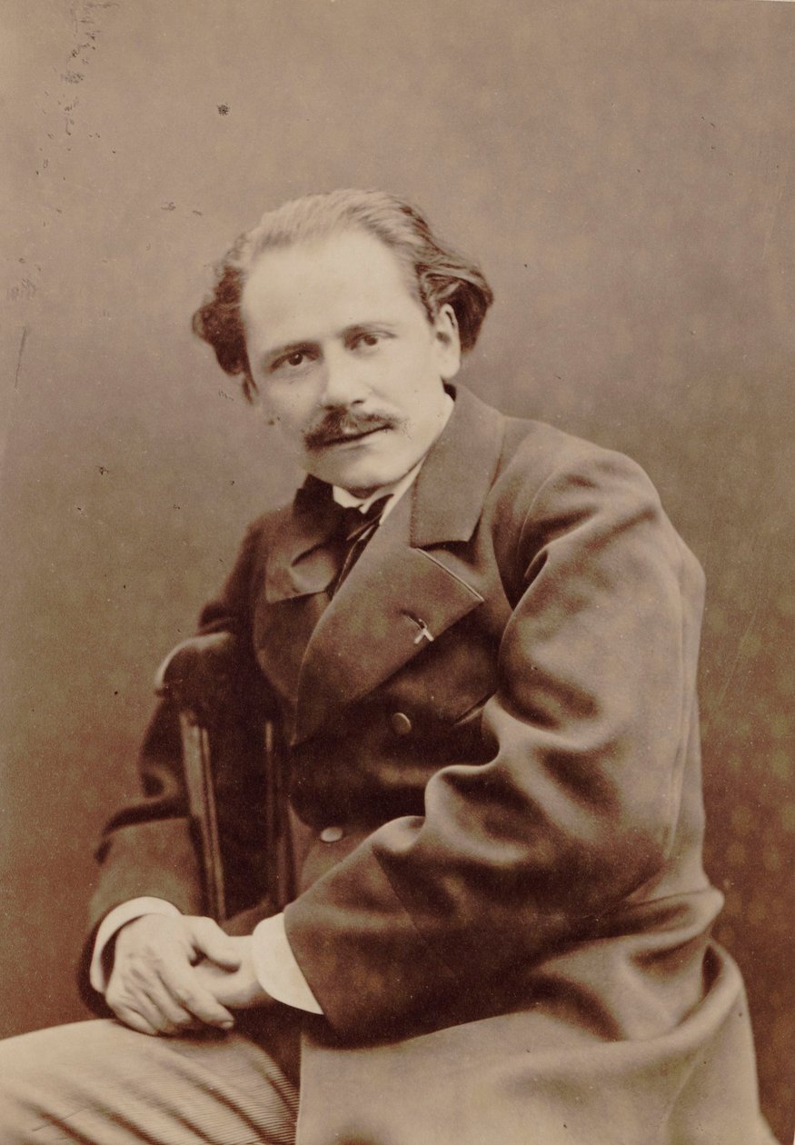 Portræt af komponisten Jules Massenet 1842-1912, 1880. af Pierre Lanith Petit