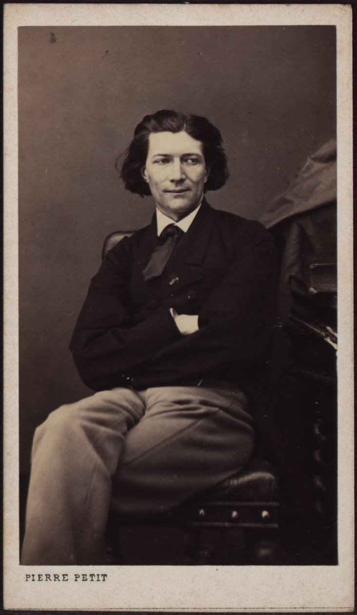 Portræt af dramatikeren Victorien Sardou 1831-1908, ca 1860. af Pierre Lanith Petit