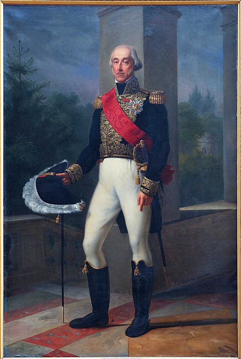 Fransk: Portrait en pied duc de Bourbon, en tenue de lieutenant général af Pierre Louis Delaval