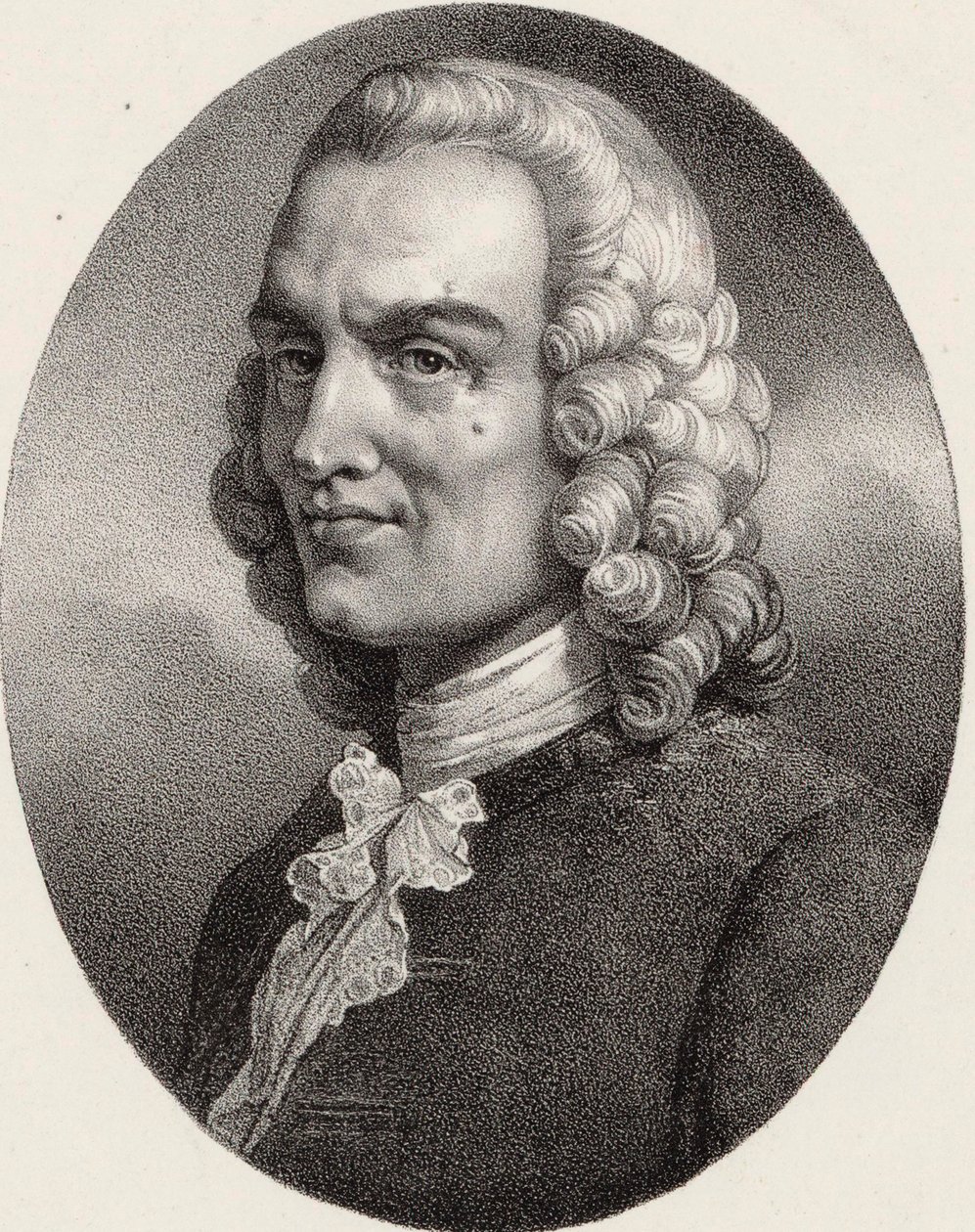 Portræt af komponisten Jean-Philippe Rameau 1683-1764. af Pierre Louis Henri Grevedon
