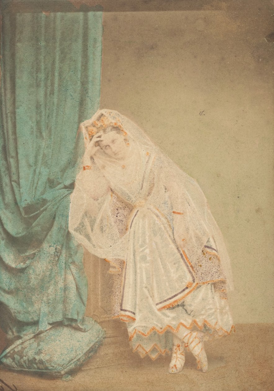 [Grevinden i guld piké kjole som Judith], 1860