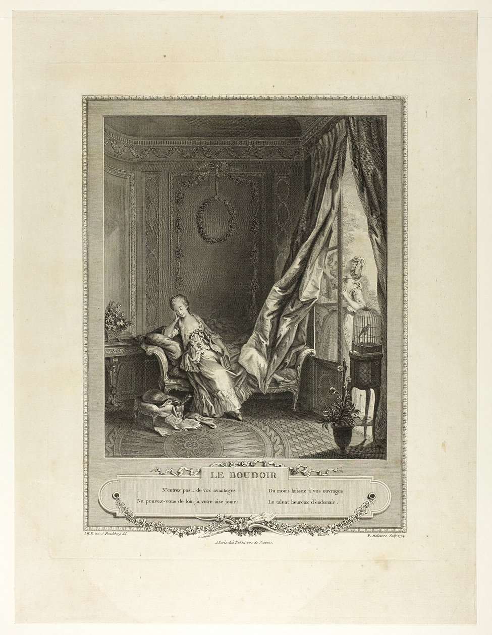 The Boudoir, fra Monument du Costume Physique et Moral de la fin du Dix-huitième siècle af Pierre Maleuvre