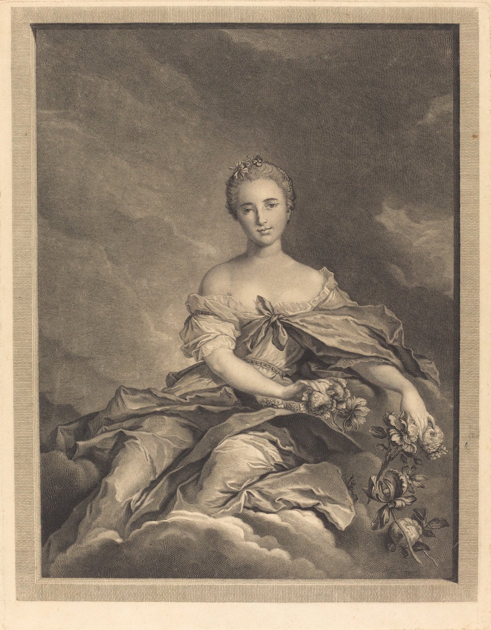 Flore en søn løftestang af Pierre Maleuvre after Jean Marc Nattier
