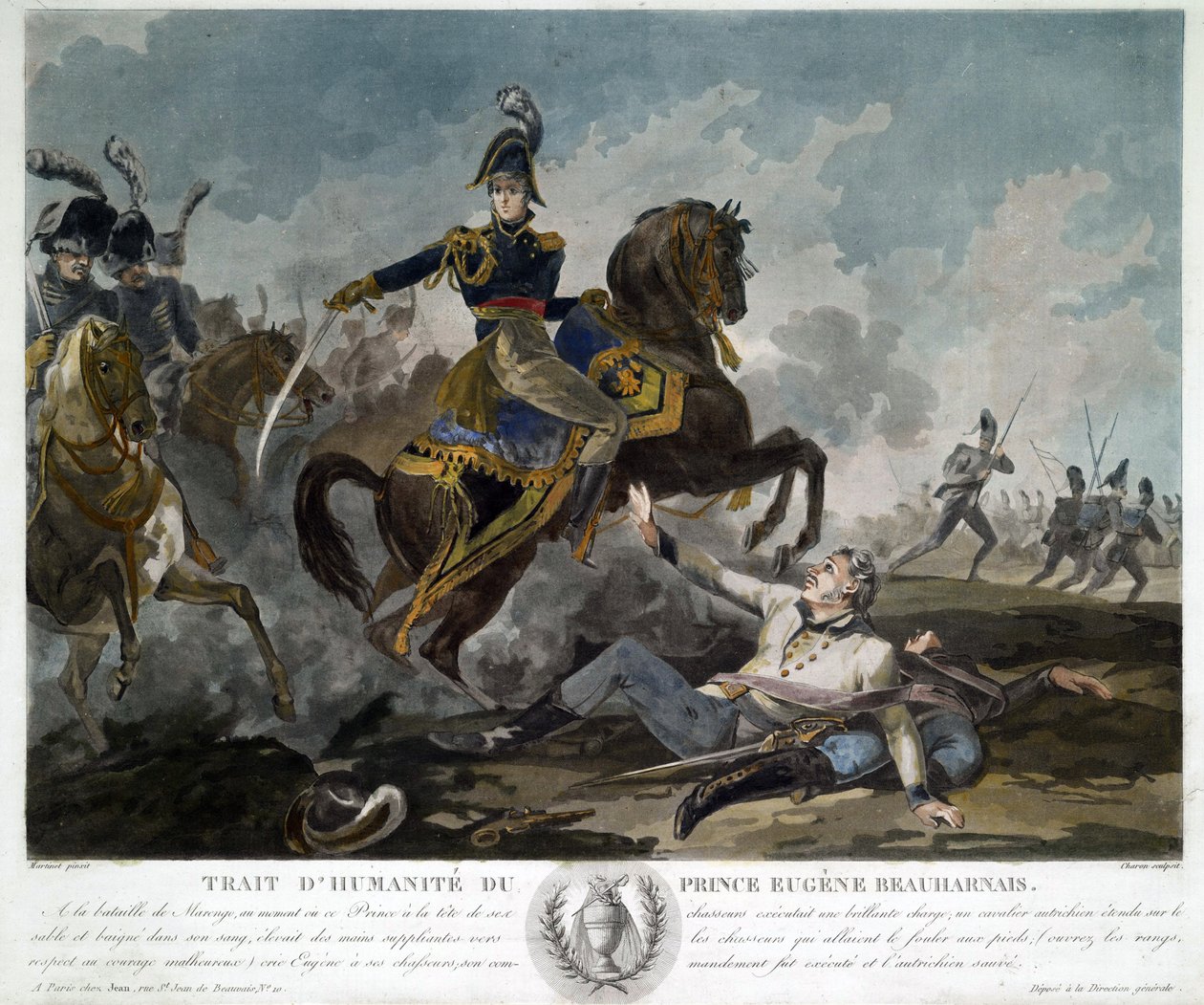 Eugene de Beauharnais kontinens (1781-1824) - Martinet, Pierre (1781-?) - ca 1814 - Akvatinte - 34,8x42 - Privat samling af Pierre Martinet