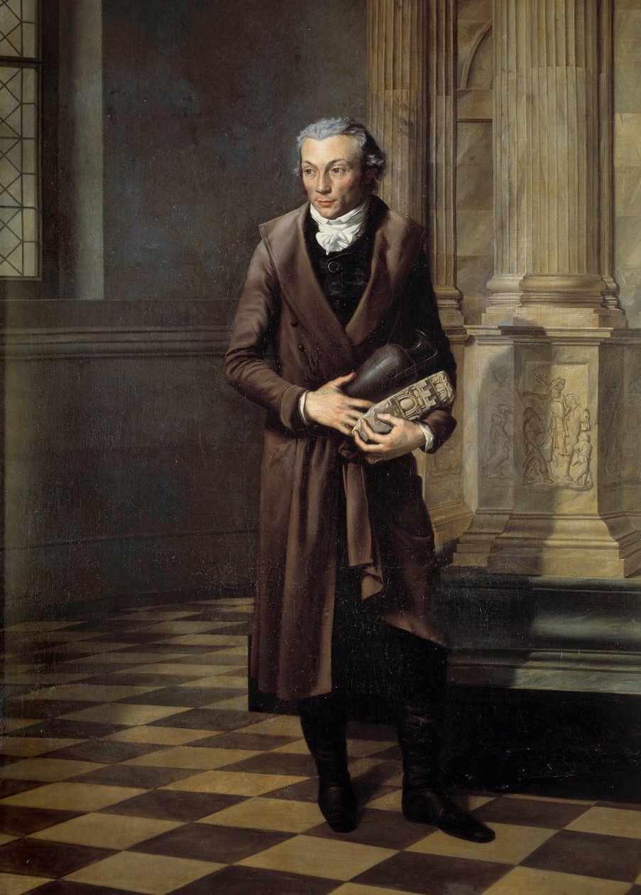 Portræt af Alexandre Lenoir (1761-1839) kurator for musee des monuments français Maleri af Pierre M. Delafontaine (1774-1860) 1802 søn. 2,20 x 1,61 m - Portræt af Alexandre Lenoir (1761-1839), kurator for museet for de franske monumenter. Maleri af Pierre Maximilien Delafontaine