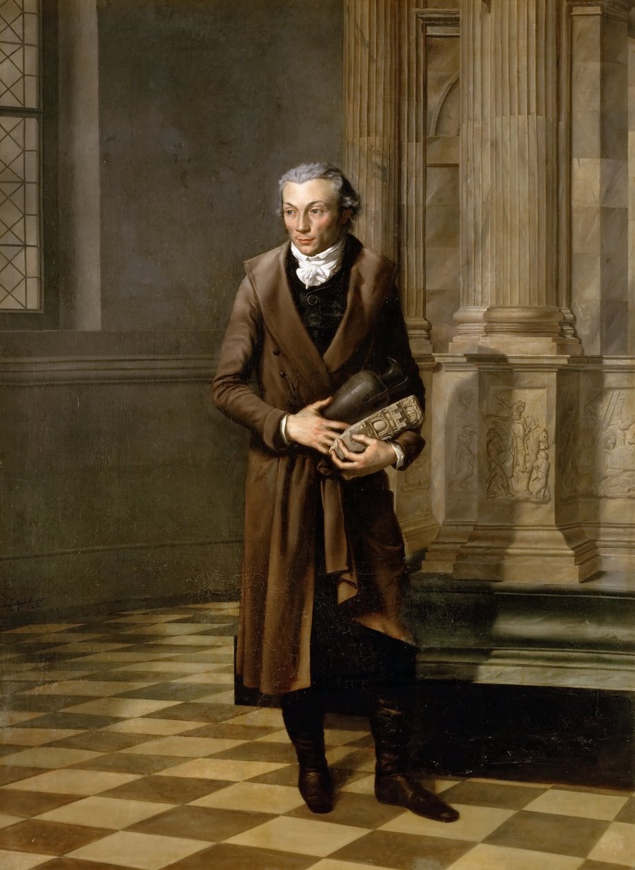 Portræt af arkæologen Alexandre Lenoir 1761-1839 af Pierre Maximilien Delafontaine