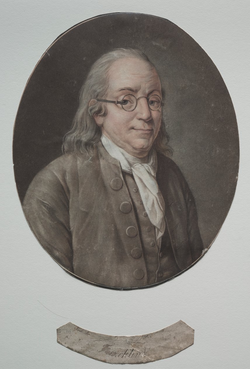 Benjamin Franklin af Pierre Michel Alix