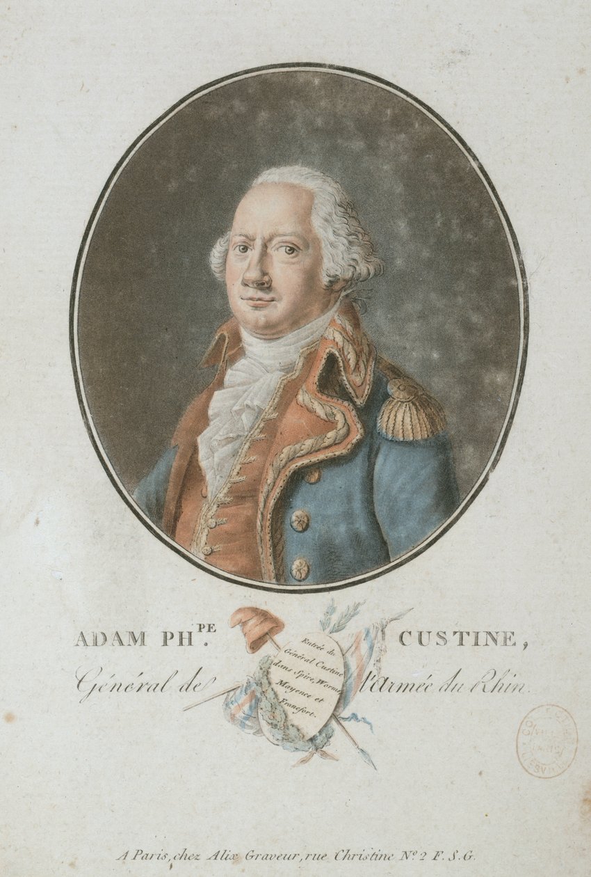 Grev Adam Philippe de Custine 1740-1793, 1793. af Pierre Michel Alix